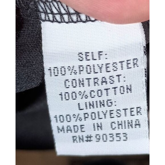 J Gee Cream Crochet Y2K Embroidered Black Mesh Dress Lined Fairy Plus Size 3X - Picture 9 of 10